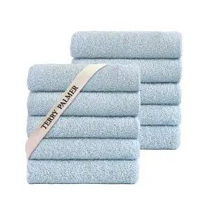[NS홈쇼핑][etv] 테리파머 무형광 160g 호텔수건 10장 베이비블루 수건 타올 타월 수건세트..