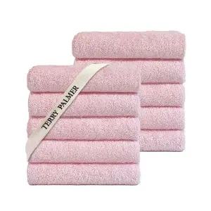 [NS홈쇼핑][etv] 테리파머 무형광 160g 호텔수건 10장 베이비핑크 수건 타올 타월 수건세트..