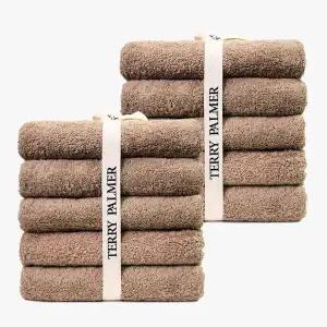 [NS홈쇼핑][etv]테리파머 무형광 170g 호텔수건 10장 라떼 수건 타올 타월 수건세트..