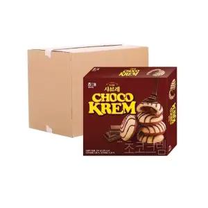 [박스] 해태 사브레 초코크렘 204g 12입