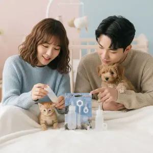 반려동물 육아용품 강아지 고양이 분유 수유 젖병 세트 60ml
