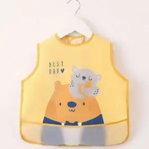야외 휴대용 유아 이유식 조끼형 턱받이 선택 곰돌이 아기용품