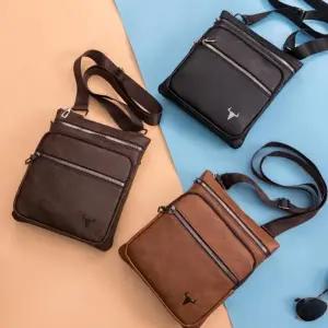 남녀공용 일체형 스트랩 미니 심플 크로스백 수납 가방