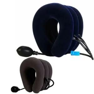 휴대용 3단 에어쿠션 목 스트레칭기 쿠션 목보호대