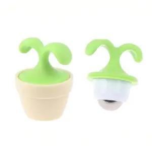 미니 화분 새싹 모양 360도 회전볼 지압 셀프 마사지