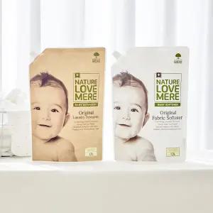 네이쳐러브메레 아기세탁세제 리필 1300ml 6팩+아기섬유유연제 리필 1300ml 2팩