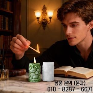 양초 금형 토끼 꽃 석고 예술 비누 홈 룸 웨딩 저녁 식사 테이블