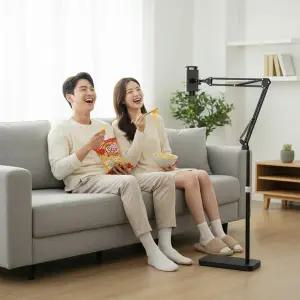 스탠드 휴대폰 거치대 프리무빙 홀더 침대 소파 책상 스튜디오