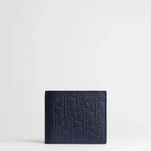 MUST IT_바이폴드 지갑 - 네이비 블루 디올 그래비티 가죽