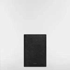 MUST IT_디올 여권 커버 - 블랙 Dior Gravity 가죽