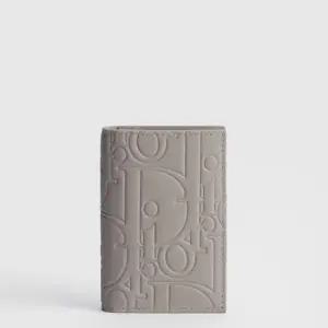 MUST IT_바이폴드 카드 지갑 - 그리 트리아농 디올 그래비티 스무스 가죽