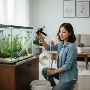 어항 사이펀 물갈이 환수 펌프 수족관 청소기 수질 관리 장치 도구
