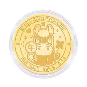 한국금거래소 말 순금 코인(메달) 0.1g