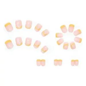 (타입 R473)여름 레몬 젤네일 아트 재료 3개입 셀프 키트 네일스 티커 세트 붙이는 네일팁 여름네일