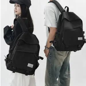(옵션 블랙)데일리 백팩 멀티 포켓 수납 가방 캐주얼 남녀 공용 커플 20L 여성 여행용백팩