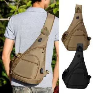 남성 간편 외출 여행 가방 아웃도어 스타일 포켓 크로스 바디백