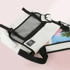 남녀공용 메쉬 포켓 메신저백 베이직 캐주얼 가방