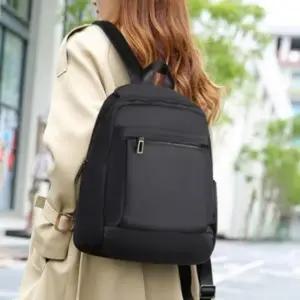 (색상 블랙)여성 캐주얼 심플 백팩 모던 직장인 학생 가방
