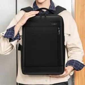 (색상 블랙)모던 스타일 고급 비즈니스 백팩 노트북 서류 가방