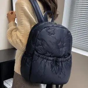 누빔 퀼팅 백팩 스트링 캐주얼 데일리 가방