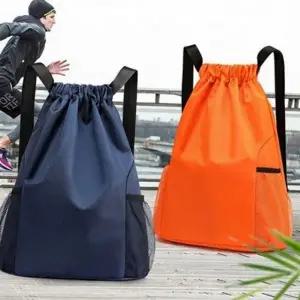 스트링 데일리 짐색 경량 여행 백 나일론 백팩