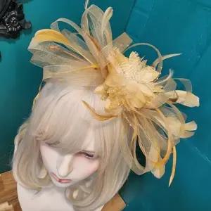 파티 깃털 플라워 헤어 집게핀 머리띠