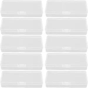 비문 10개 상자 칼날 케이스 면도기 일회용 보관 용기 폐기 정리함 버켓 귀걸이 정크 박스 낚시 도구