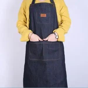 청앞치마 바리스타 카페 공방 화방앞치마 데님앞치마 1P