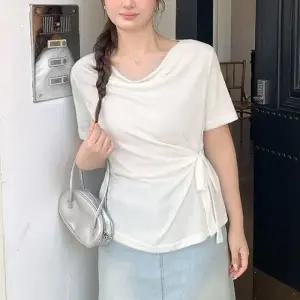 FLS-1007303 언발 스트랩 티셔츠 데일리 하객룩 반팔 ~2XL