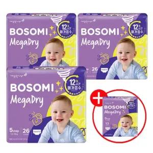 보솜이 메가드라이 팬티 특대형 26개입x3팩+메가드라이 팬티 특대형13개