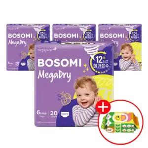 보솜이 메가드라이 팬티 점보형 20개입x4팩+액션플에이캡70매