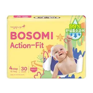 [롯데백화점]깨끗한나라 보솜이 액션핏 팬티 대형 30개입+펀앤라이트10매