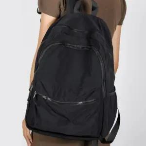 캐주얼 심플 블랙라인 백팩 데일리 가방