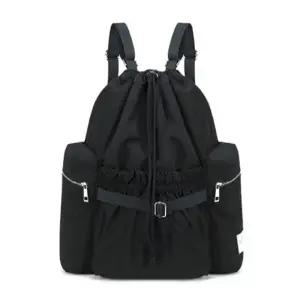 (옵션 블랙)여성 조임끈 백팩 가벼운 데일리 외출 가방