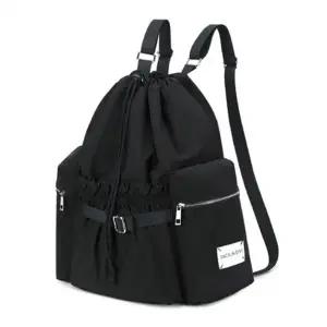 (옵션 블랙)여성 가벼운 조임끈 백팩 데일리 외출 가방