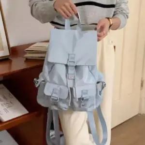 베이직 폴리 버클 백팩 포켓 가벼운 데일리 가방