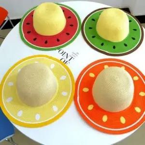 후르츠 봄 준캡 아동모자 밀짚모자 가을 여름