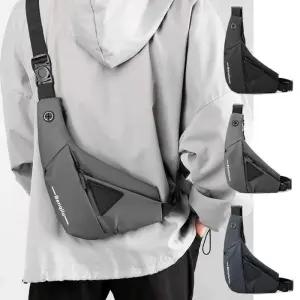 [옷자락]남성 버클 버튼 멀티 스페이스 포켓 슬링백