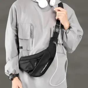 [옷자락]남성 버튼 다용도 포켓 슬링백