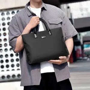 [옷자락]남성 다용도수납 출근룩 회사원 스퀘어 나일론 토트백