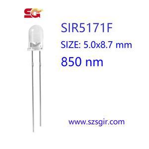 20개 850nm 5mm 적외선 LED SIR5171F IR 발광 다이오드