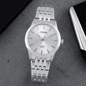 BI5000-87A 심플 라운드 쿼츠 아날로그 클래식 남자 메탈 시계 d3