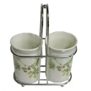 ( )보관함 2칸 정리통 수저함 철기아트 수저꽂이 수저통