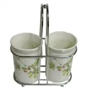 ( )수저함 보관함 수저꽂이 철기아트 2칸 정리통 수저통