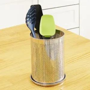 ( )물빠짐 수저 정리함 꽂이 보관함 타공 스텐 원형 수저통