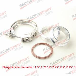 [호환품]V밴드 퀵 릴리스 클램프 및 알루미늄 플랜지 터보 배기 다운파이프 1.5  1.75 2 2.25 2.5 3 SS