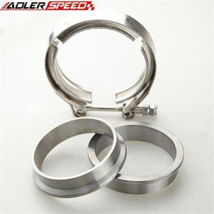 [호환품]2인치 2.25인치 4인치 터보 배기 다운파이프 연강 플랜지 + T304 스테인리스 스틸 V-밴드 클램프