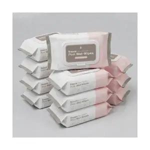 프레스코 핑크 물티슈 70매 캡형 엠보 아기물티슈 10개 단위