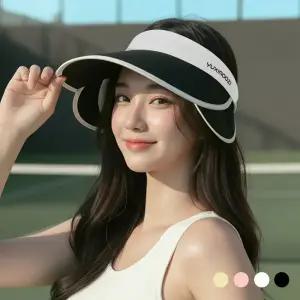 돌돌이 여성 썬캡 여름 UV 자외선 차단 골프 러닝 얼굴 햇빛 가리개 와이드 챙 접이식 휴양지 바캉스 모자