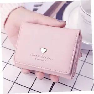 [하프클럽/]반지갑 델리 가죽 반지갑(핑크) 여성용반지갑